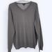 J. Crew Sweaters | J Crew 100% Italian Merino Wool Long Sleeve V-Neck Charcoal Gray Sweater Xl | Color: Gray | Size: Xl