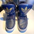 Adidas Shoes | Adidas Originals Adirise Men’s High Top Sneakers Midn Blue & Gold Details 10.5 | Color: Blue/Gold | Size: 10.5