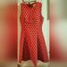 Kate Spade Dresses | Kate Spade New York Cory Dot Jacquard Fit & Flare Dress | Color: Red/White | Size: 4