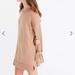 Madewell Dresses | Madewell 100% Merino Wool Tie Cuff Sweater Dress (New, Size M) | Color: Tan | Size: M