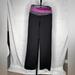 Lululemon Athletica Pants & Jumpsuits | Lululemon Wide Leg Groove Pants Size 4 | Color: Black/Pink | Size: 4