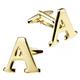 Classic gold letter cufflinks men's shirt cufflinks formal wear (metallic color: 90359W) ()