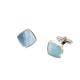 Jewelry men's cufflinks cufflinks natural shell blue butterfly shell men's gift box shirt cuffs manicure shirt suit cufflinks (one size)