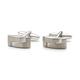 Men's shirt cufflinks square silver fashion solid color cuff pins