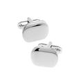 Men's cufflinks rectangular oval cufflinks solid color glossy metal cufflinks cufflinks