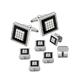 Fashionable Square Cufflinks and Earrings Set for Men Treasure Cufflinks Buttons Inlaid with Pearls (Same Size as D)