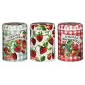 Emma Bridgewater Strawberries Set of 3 Tin Coffee Sugar Tins Canisters Jars - Country Kitchen Storage