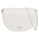 Umhängetasche CALVIN KLEIN "CK DAILY SADDLE BAG PEBBLE" Gr. B/H/T: 24 cm x 18 cm x 7 cm, weiß (bright white) Damen Taschen Handtaschen Handtasche Tasche Schultertasche