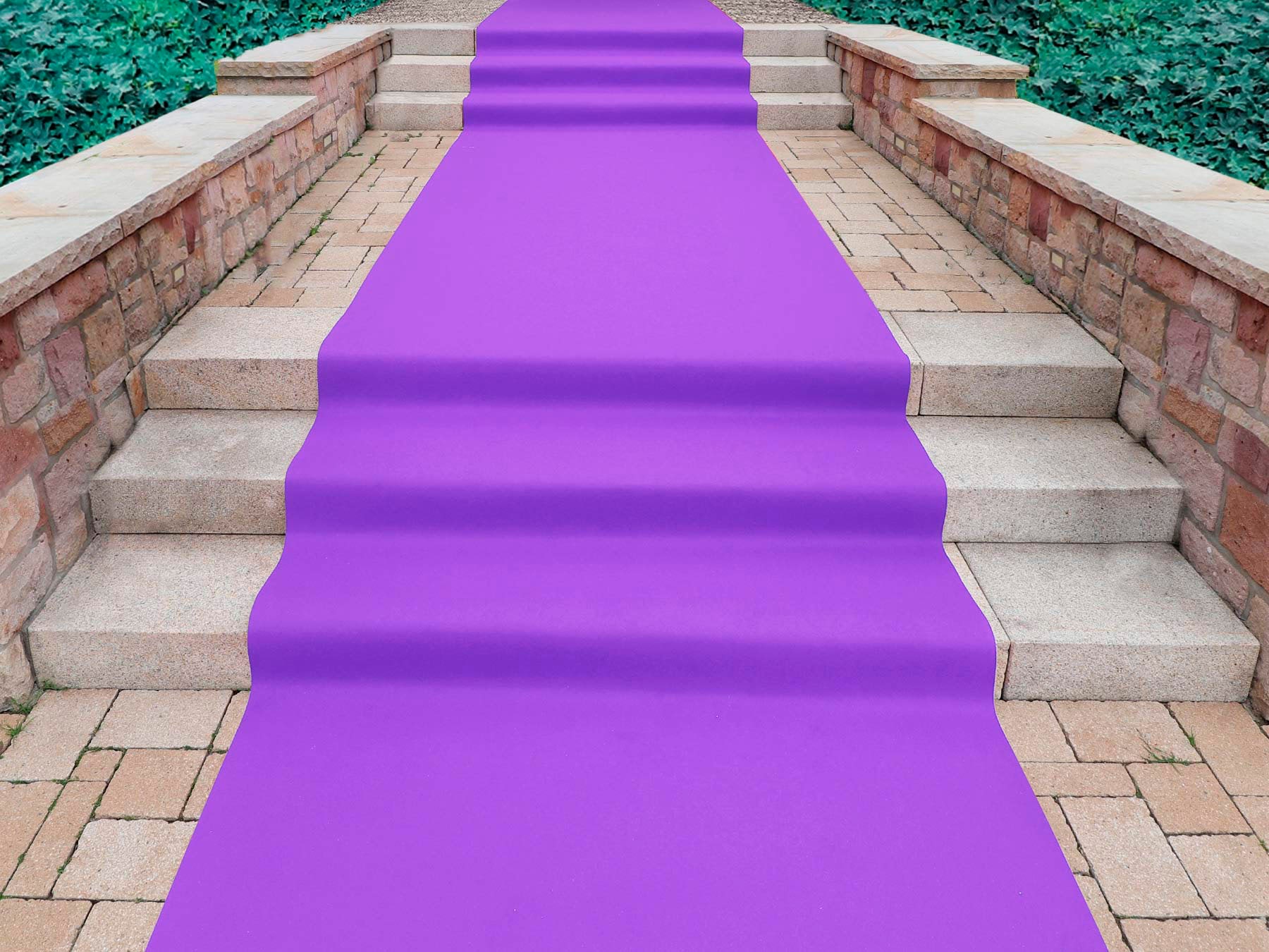 Läufer "PODIUM, Made in Belgium", lila (flieder), B:200cm H:2,6mm L:2.800cm, Polypropylen (PP), PRIMAFLOR-IDEEN IN TEXTIL, Teppiche, Breite 200 cm, Nadelfilz, Uni-Farben, ideal für Veranstaltungen Image