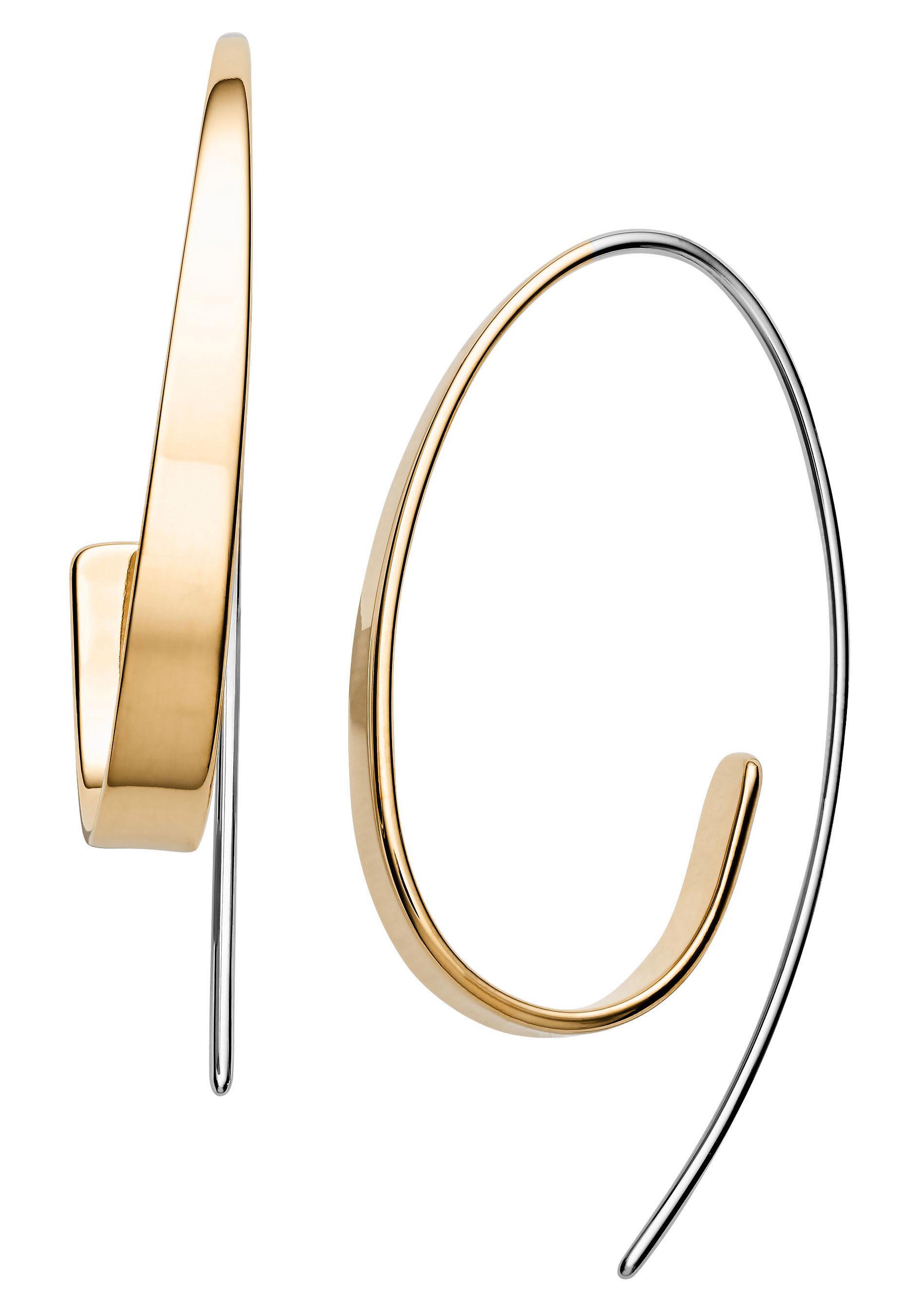 Paar Ohrhaken SKAGEN "Schmuck Geschenk Edelstahl Ohrringe KARIANA", gold (edelstahlfarben, gelbgoldfarben), Ohrringe, Damen, Edelstahl Image
