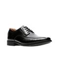 Schnürschuh CLARKS "Tilden Walk" Gr. 40, schwarz (black leather) Herren Schuhe Business