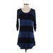 Chris & Carol Casual Dress: Blue Stripes Dresses - New - Women's Size Small