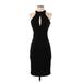 H&M Casual Dress - Sheath: Black Solid Dresses - Women's Size 4