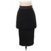 Trafaluc by Zara Casual Midi Skirt Calf Length: Black Print Bottoms - Women's Size Small