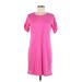 Sanctuary Casual Dress - Shift Crew Neck Short sleeves: Pink Solid Dresses - Women's Size Medium