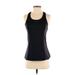 Fabletics Active Tank Top: Black Color Block Activewear - Women's Size 2X-Small