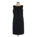 Calvin Klein Casual Dress - Shift Crew Neck Sleeveless: Black Print Dresses - Women's Size Medium