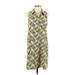 Alfani Casual Dress - Shift Collared Sleeveless: Yellow Dresses - Women's Size 4