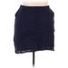 Ann Taylor LOFT Outlet Casual Mini Skirt Mini: Blue Solid Bottoms - Women's Size 14