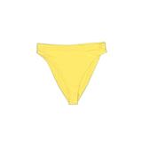 Dippin Daisy's Swimwear Swimsuit Bottoms: Yellow Solid Swimwear - Women's Size Medium