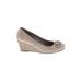 BCBGeneration Wedges: Gray Solid Shoes - Women's Size 6 1/2 - Round Toe