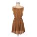 O'Neill Casual Dress - A-Line: Brown Print Dresses - Women's Size Small