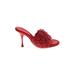 Bottega Veneta Heels: Slip-on Stilleto Cocktail Party Red Print Shoes - Women's Size 40 - Open Toe