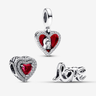 Set de Charms Cœurs Rouges et Love