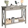 Gracie Oaks Jerico 43" Console Table Wood in Gray | 30 H x 43 W x 12 D in | Wayfair 6C344EE4A7264E41A05D1AB68833C0E9