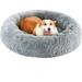 Tucker Murphy Pet™ The Original Calming Donut Cat & Dog Bed In Shag Fur, Large 36" Polyester in Gray | 8.2 H x 36 W x 36 D in | Wayfair