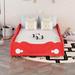 Zoomie Kids Aalst Platform Bed Wood in Brown/Red | 14.17 H x 40.31 W x 78.74 D in | Wayfair 36DCF9CD4DC84A68AF204131F6AF968F