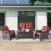 Red Barrel Studio® Carolina 4-Person Outdoor Seating Group w/ Cushions in Brown | Wayfair 651712FF76E845289A887D8492786AA6