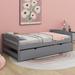 Red Barrel Studio® Brecon Slat Bed Wood in Gray | 22.1 H x 40.6 W x 77.4 D in | Wayfair 3232BD4345054EEC9BA75C2AEDF86754