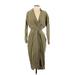 Anthropologie Casual Dress - Wrap: Green Dresses - Women's Size 4 Petite