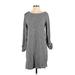 Merona Casual Dress - Shift: Gray Dresses - Women's Size Medium