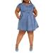 Hallie Off The Shoulder Denim Minidress