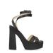 Gaia 140 Square-toe Satin Sandals