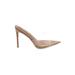 Cape Robbin Mule/Clog: Pumps Stiletto Cocktail Party Tan Shoes - Women's Size 11 - Pointed Toe