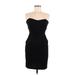 LC Lauren Conrad Cocktail Dress - Party Open Neckline Sleeveless: Black Print Dresses - Women's Size 4