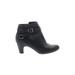 Sam & Libby Ankle Boots: Black Solid Shoes - Women's Size 7 1/2 - Round Toe
