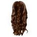 Augper Ladies Small Curly Hair Sets Wavy Curls Wig Can Be Straightened and Bent 29.5 Inches (black Burgundy Dark Brown Light Brown)