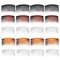 Hair Side Combs 25 Pieces French Hair Side Combs Set 5 Colors Combs Hair Accessories for ( Black Transparent coffee Transparent White Yellow Red )