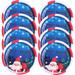 8 Pcs Disposable Paper Tray Flatware Plates Colored Large Xmas Christmas Party Tableware Dishes Santa Child