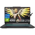 MSI Cyborg 15 Thin GF63 15.6 FHD 144Hz (Intel 16-core i7-12650H 32GB DDR5 RAM 2TB SSD GeForce RTX 4060 8GB) Gaming Laptop Webcam Backlit WiFi 6 Ethernet HDMI Cable Win 11 Home - 2023