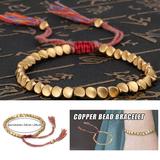 Augper Wholesale Handmade Tibetan Copper Bead Rope Bracelet & Bangles Unisex Wax Thread