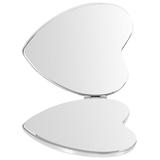 Heart-Shaped Cosmetic Mirror Vanity Table Mirrors Folding Small for Purse Women Double-sided Makeup Travel Miss