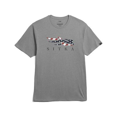 Sitka Gear Men's Icon Flag T-Shirt, Medium Gray He...