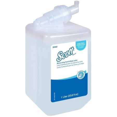 SCOTT 35362 Moisturizing Hand & Body Lotion (35362), 1.0 L Bottles, White,