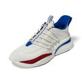 Unisex adidas White/Red Kansas Jayhawks Alphaboost V1 Sustainable BOOST Shoe