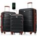 Luggage 3-Piece Set Suitcase Spinner Hardshell Lightweight TSA Lock w/ USB Port & Cup Holder